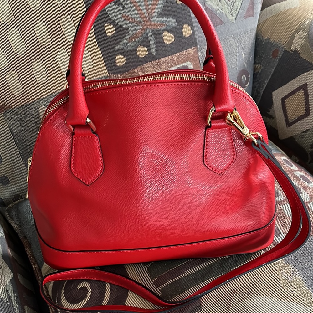 Vera Pelle red leather Satchel
